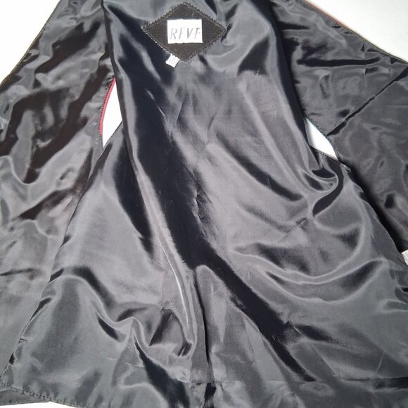 Vintage 1990s Ton Reve Vest Women Medium Suede Leather Patchwork Colorful Artsy - Picture 16 of 16